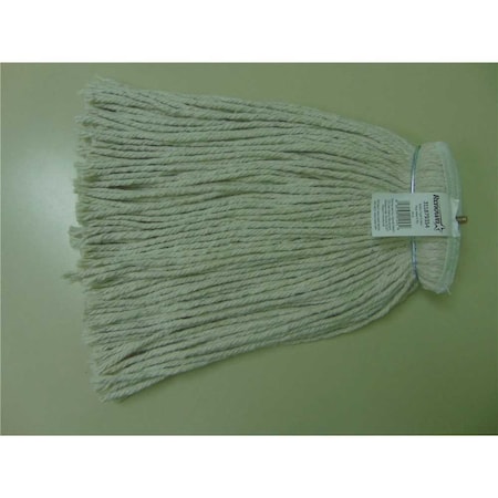 Renown 16 oz. 4-Ply Natural Cotton Metal Screw Type Headband Cut End Mop Head, 6PK CM-22016BKHP